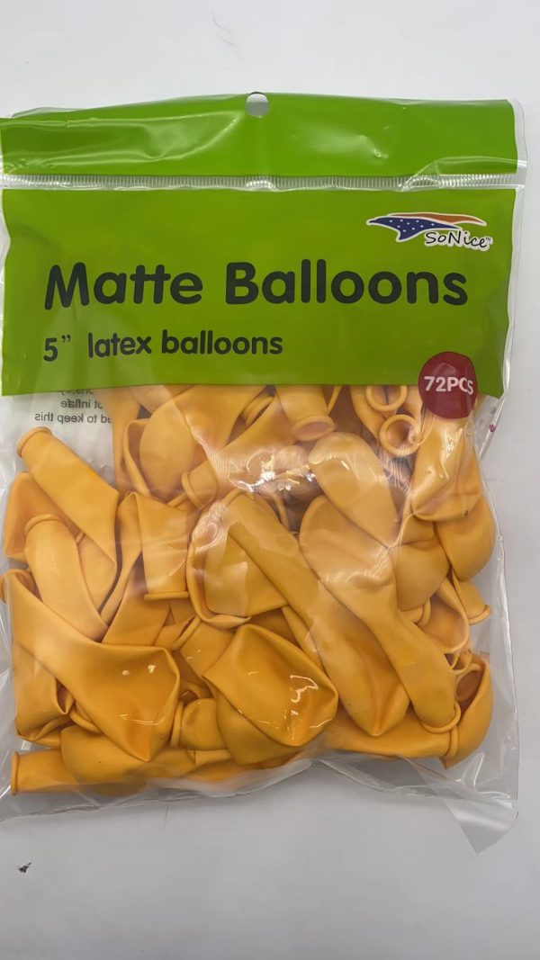 Matte color Latex Balloons, 72CT/4CT