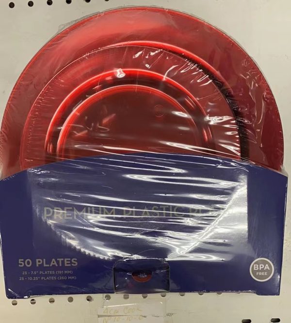 50PCS Plastic Premium Plates