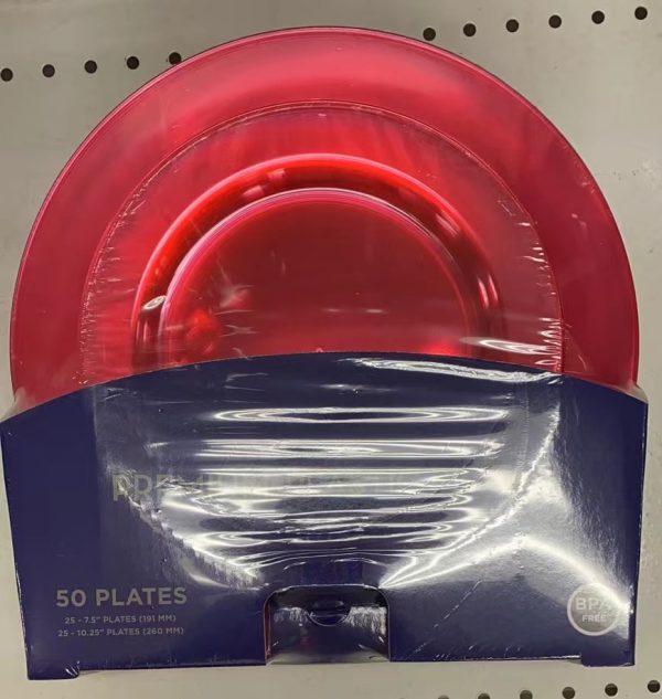 50PCS Plastic Premium Plates