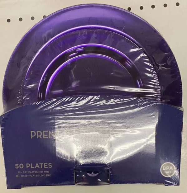 50PCS Plastic Premium Plates