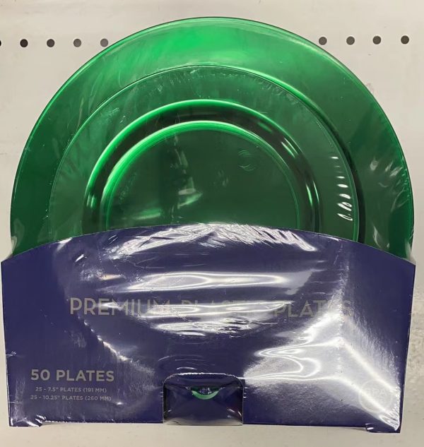 50PCS Plastic Premium Plates