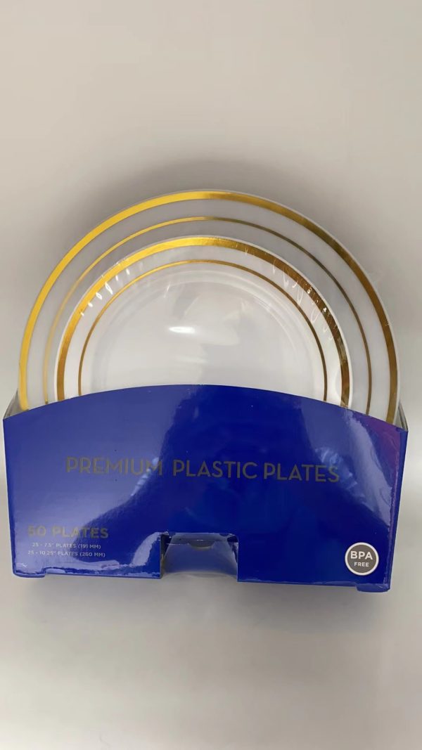 50PCS Plastic Premium Plates