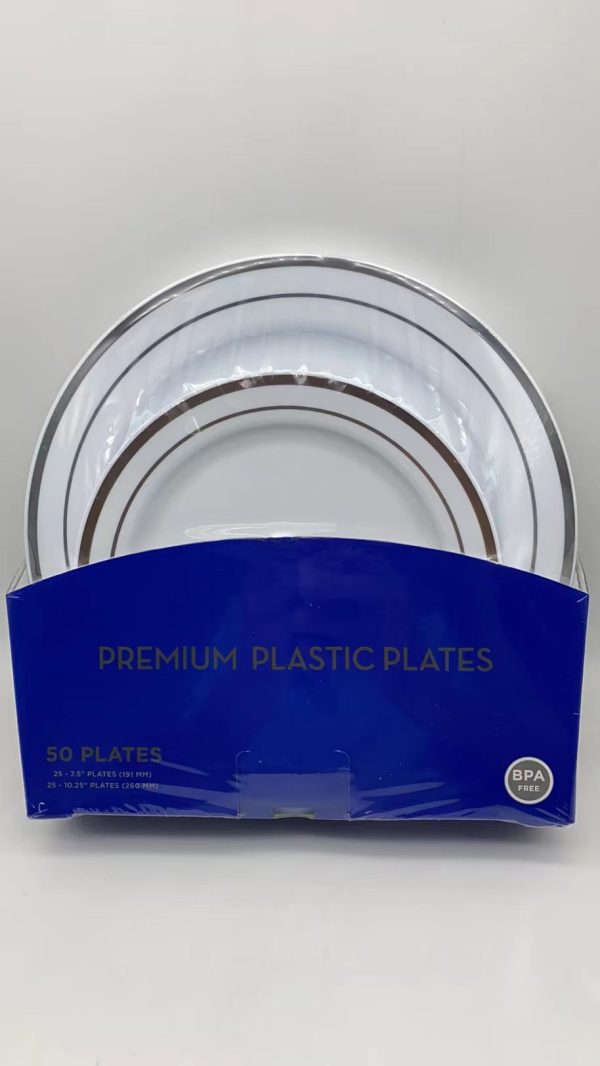 50PCS Plastic Premium Plates