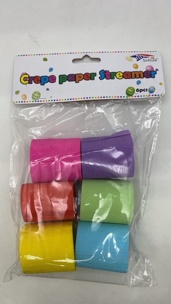 Crepe Paper Streamer 6PCS